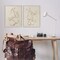 Stupell Industries Earthtone Sitting Rabbits Sketch 2 pc Framed Giclee Wall Art Set Design by June Erica Vess